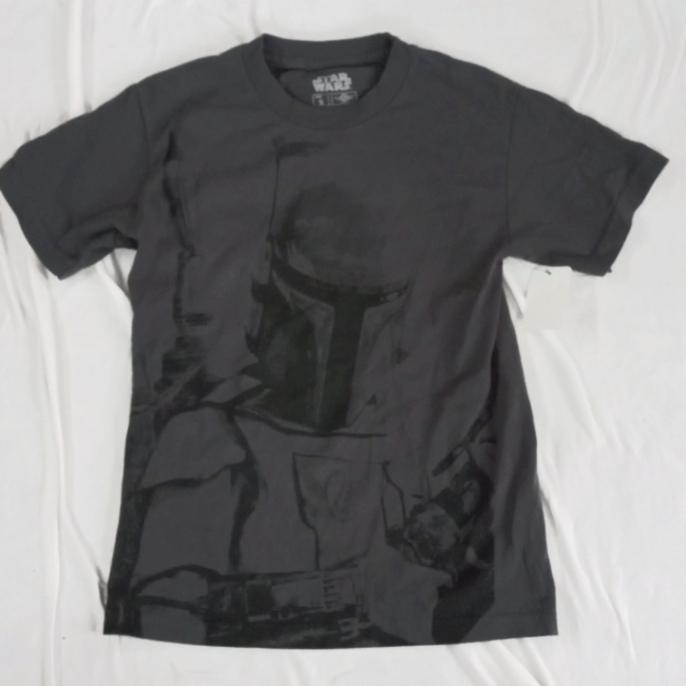 Star Wars The Mandalorian T-Shirt Mad Engine Sm Dk grey Cotton Mexico Disney euc